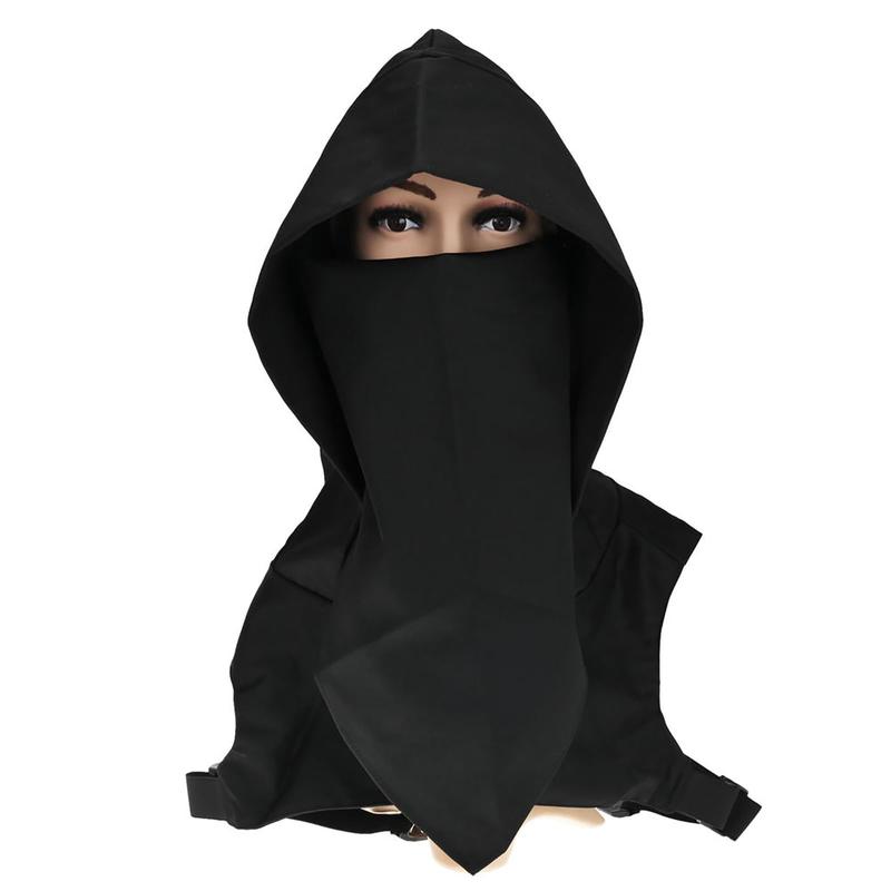 Authentic Celtic Knight Hat with Hood Men's Pícaro-Style Cosplay Headwear Halloween Costume Essential Secure Chin Strap Medieval Reenactments Clothes Beige Plain - Hoodie