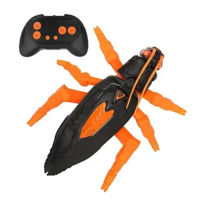 Rechargeable Wall Climbing Cockroach Toy, Remote Control Robot for Kids, Prank Toy, Suitable for Children Aged 4+, Requires 2 Aaa Batteries