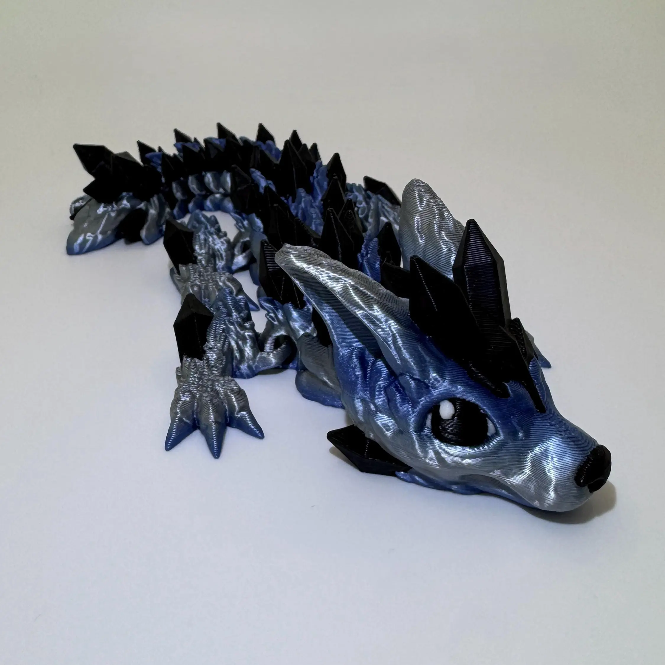 3D Printed Articulated Wolf Dragon – Fantasy Dragon Figurine – Designed by Cinderwing3D