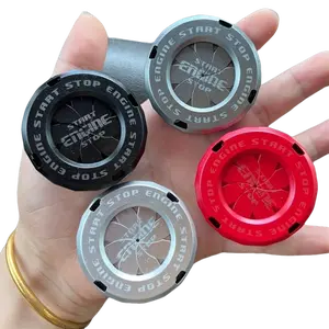 Trendy Car Engine Start Stop Button Cover, Universal Hidden Rotary Ignition Switch Protection Ring, Personalized Anti-Scratch Decorative Cap, Easy Install Interior Modification Accessory for Most Vehicles