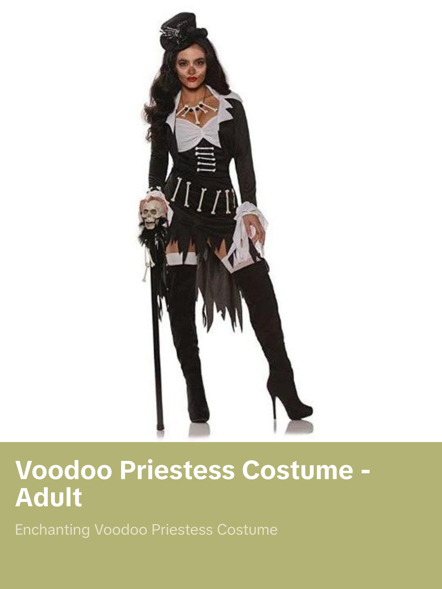 Witch Doctor - Voodoo Priestess - Costume - Adult - 2 Sizes