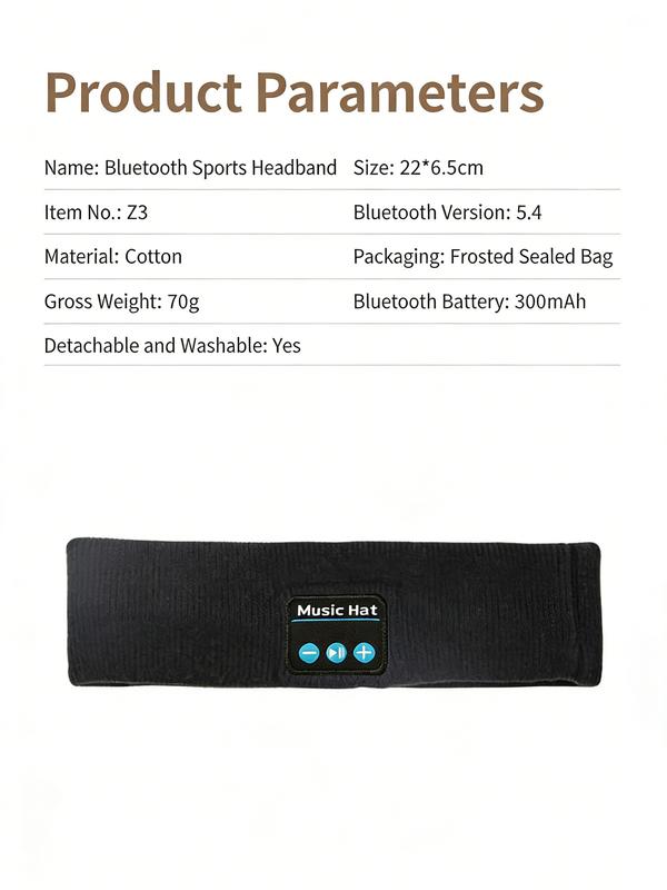 Wireless Bluetooth Headband Music Headband for Sports Running & Yoga Sweat-Absorbent Hairband Headphones V5.4 Voice Call Hands Free Boho Paisley Elastic Headbands