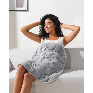 Weighted Lap Blanket, 7 lbs Weighted Lap Pad for Adults, Small Travel Weighted Blanket for Relaxation, Portable & Breathable, Grey, 24"x29" : Home & Kitchen