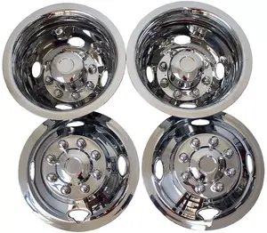 4 New for Ford 1974-2000 Chevy GMC 3500/1974-1998 Ford F350/1974-1999 Dodge Ram 3500/2008-2021 E350/E450 Van Snap On 16" Dual Wheel Simulators Dually Rim Covers