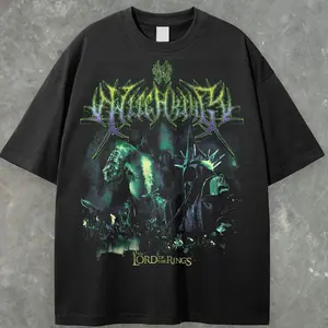 Witch King Shirt LOTR – Lord of the Rings Metal Band Style Tee, Nazgul Vintage Graphic T-Shirt Cotton Fabric