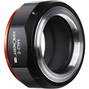 K&F Concept Metal Aluminium Lens Mount Adapter, Compatible for M42 Lenses to Sony NEX Alpha E-Mount Cameras (NEX-7, NEX-6, NEX-5N, NEX-5, NEX-C3, NEX-3) with Matting Varnish Design, Camera Accessories