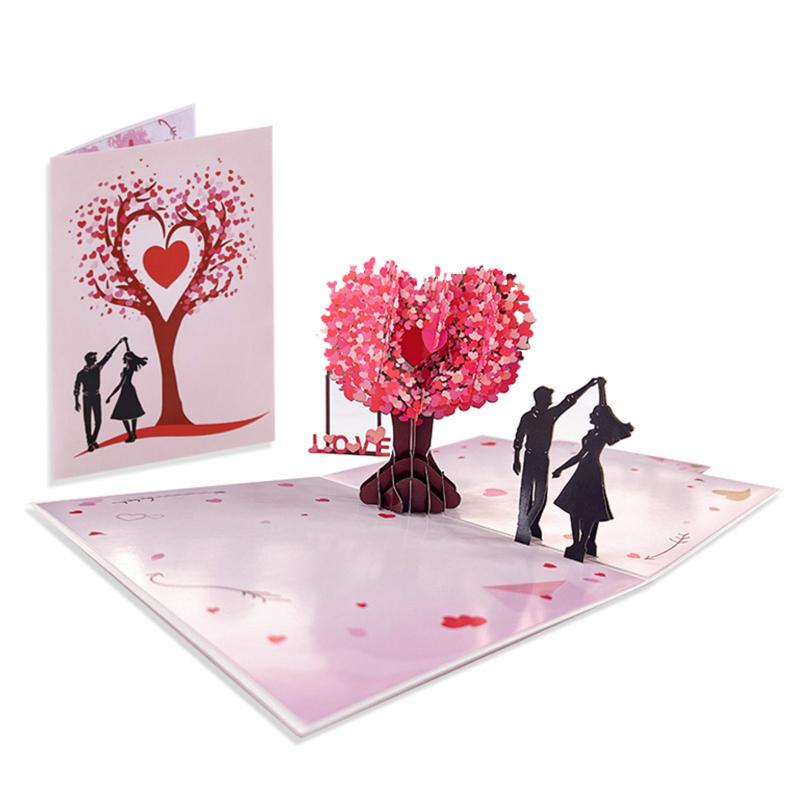 3D Pop Up Anniversary Card with Heart Tree – Romantic Valentine's Day & Wedding Card for Wife, Husband, Couples | Perfect 6x8 Inch Romantic Gift for Anniversaries, Birthdays