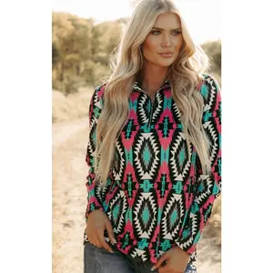 Montezuma Pullover - Aztec Pattern Quarter-Zip Sweater with Pockets, 32% Cotton, 56% Rayon, 12% Spandex, Relaxed Fit, Winter Wardrobe Essential