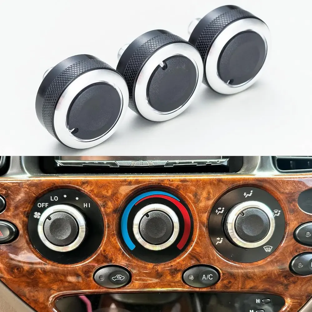 Custom 3PCS AC Climate Control Switch Knobs For 2000-2006 Toyota Tundra, Air Conditioning AC Heater Blower Fan Control Knobs Replaces 55905-0C010 559050C010