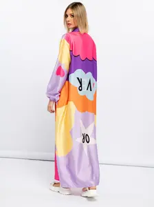 Colored Oversize T-shirt Dress with pockets