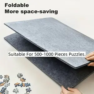 Foldable Felt Puzzle Mat, Portable Non-Slip Playmat for Kids & Adults, Durable Soft Surface Protector, Ideal for Jigsaw Puzzles