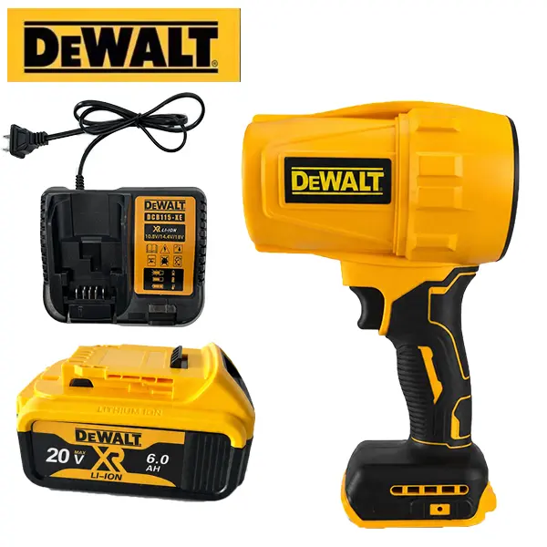 DEWALT Cordless Blower Tool - Adjustable Speed Control Trigger, Lock-On Trigger, Brushless Motor, Efficient Airflow, Balanced Handle, Concentrator Nozzle for Garage, Auto Detailers, Industrial Work (Batteries Compatible)