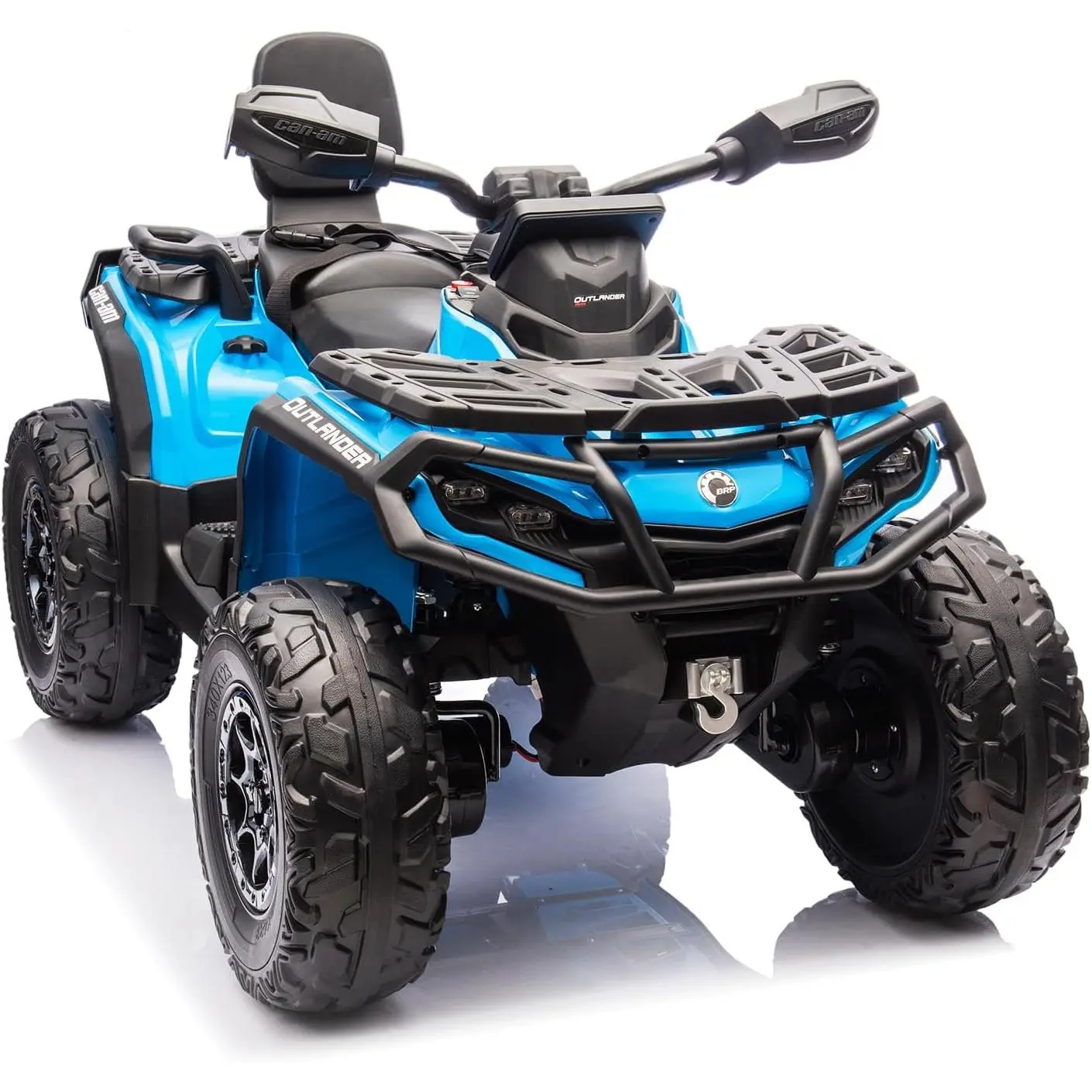 12V Licensed Can Am Kids Electric ATV, 2-Seater Ride-On Car, 2×200W Motors, LED Lights, Music & Suspension