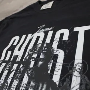 Rdmd Fabrics Jesus Christ Tee - Casual Crewneck T-Shirt with Graphic Design for Men - Tshirt, Menswear, Streetwear, Top, Shortsleeve, Man, Tropical