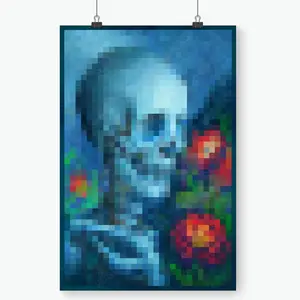 Minecraft Posters Burning Artistic High-Quality Print,Game posters,Anime posters,Vibrant Colors Rustic Charm Stunning Visuals Trendy Funny Wall Art Dorm Room Decor Pixel Art for MC Fans - Decoration Items living artwork home cuadro canvas modern abstract