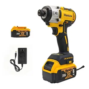 20V 1/4 Inch Impact Screwdriver Tool, Cordless Power Tool, 380N.M Mini Portable Design, Household DIY and Maintenance Tools, Equipped with 6000mAh Battery and Charger