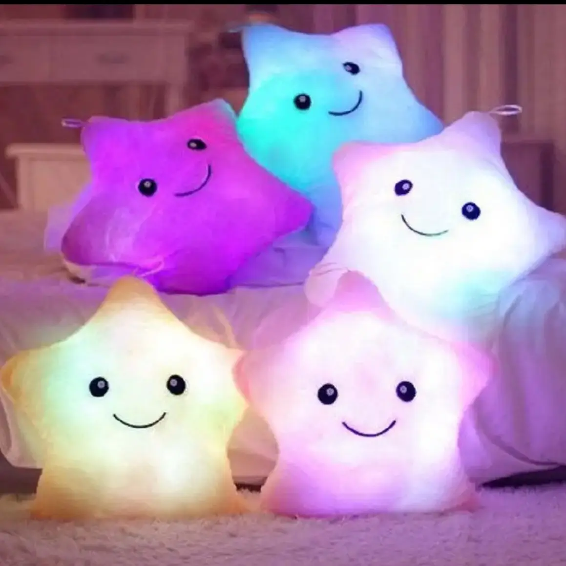 LED Night Light Star Pillow- Valentines Day