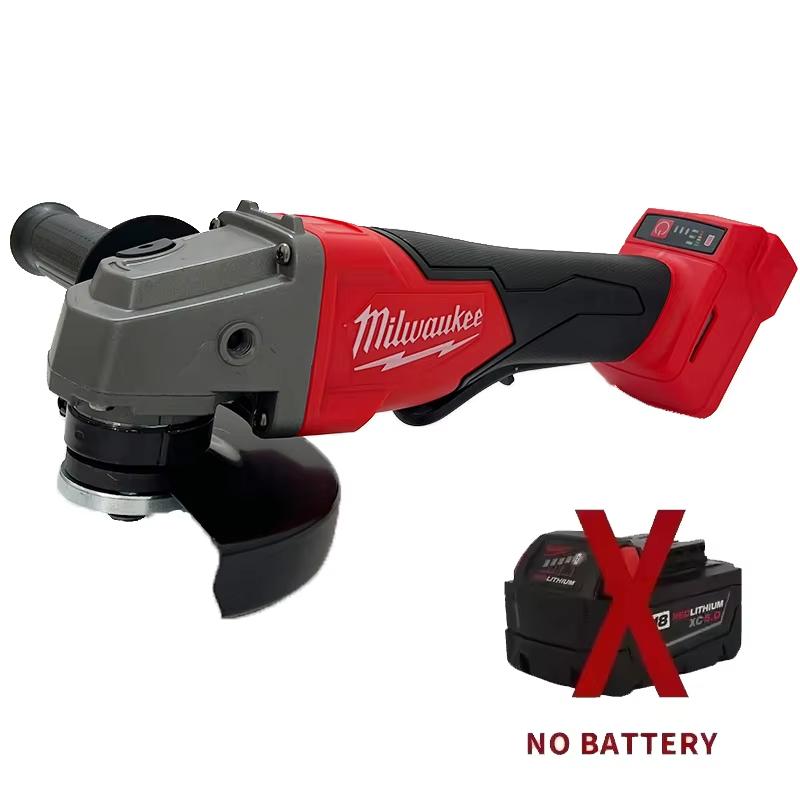 Milwaukee 125MM Angle Grinder Cordless Polishing Cutting Machine Grinder Paddle Switch No-Lock High Power Electric Tools