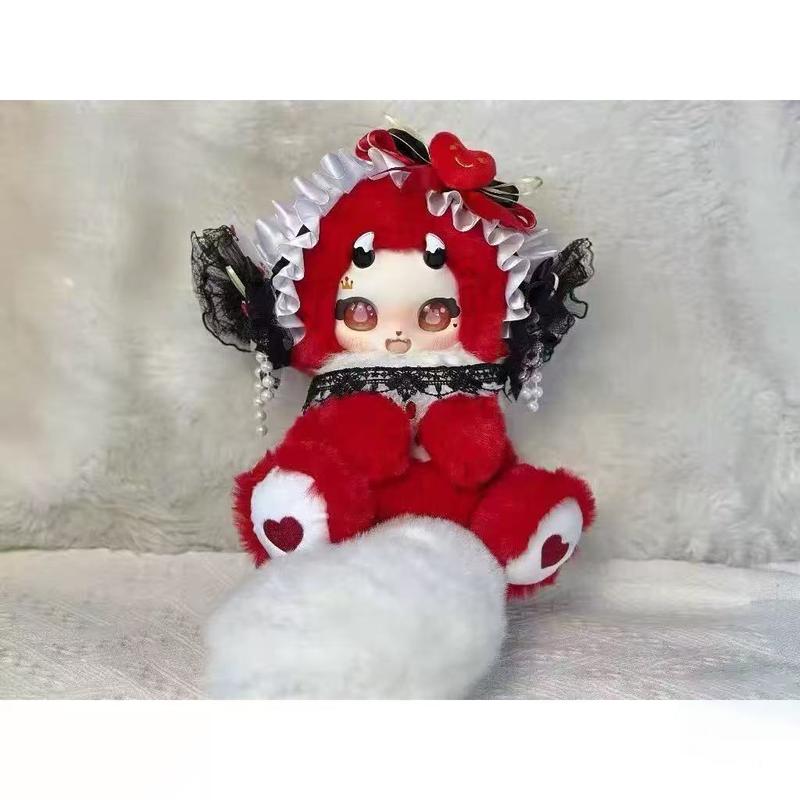 Boboco 500％ Daytime Series Maple Hat Cat, Cheshire Cat, Ellie Cat, Peach Cat, and Elk Baby Limited Edition Plush Toys