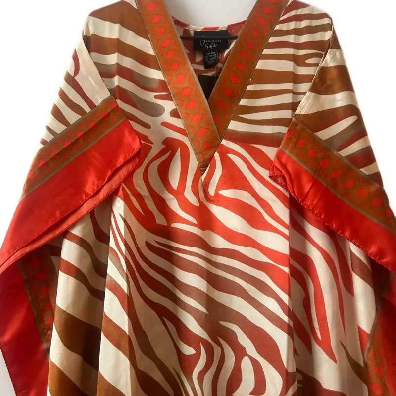 2025 New Kaftan Dresses Free Size Women's Casual Wear Comfortable Fit for All Occasions Summer Beach Vacations Zebra Print Design