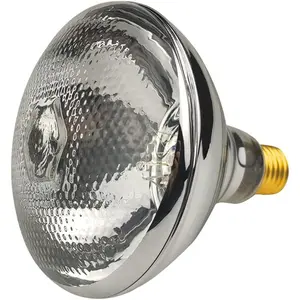 2 Pack Clear Infrared Heat Lamp Bulbs PAR38 250W E26 Base Glass Flood Bulb for Food Service Brooder Chicks Pet Bathroom Light Therapy