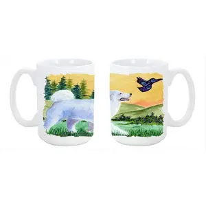 212 MAIN Great Pyrenees Ceramic Mug - 15oz Large Reusable Coffee Cup, Dishwasher-Washable, Microwavable, for Coffee/Tea