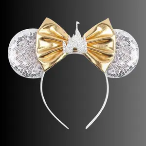Magical Castle Gold Bow Ears - Perfect for Theme Park visits, Parties, Dress-up and more!