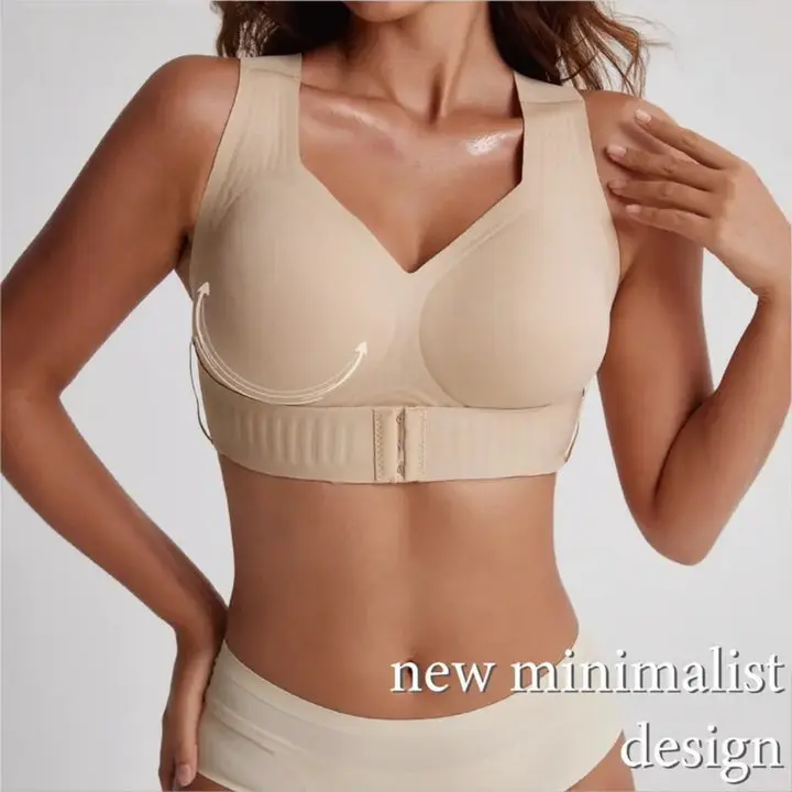Women's Everyday V-Neck Wirefree Bra with Wide Straps, Womenswear Underwear