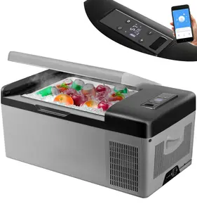 【FathersDayGift】VEVOR 12 Volt Refrigerator with APP Control, Portable Mini Car Fridge w/ -4℉-68℉ Cooling Range & 12/24V DC & 110-240V AC Electric Compressor Cooler For Camping, Road Trip, Travel, Outdoor and Home Use