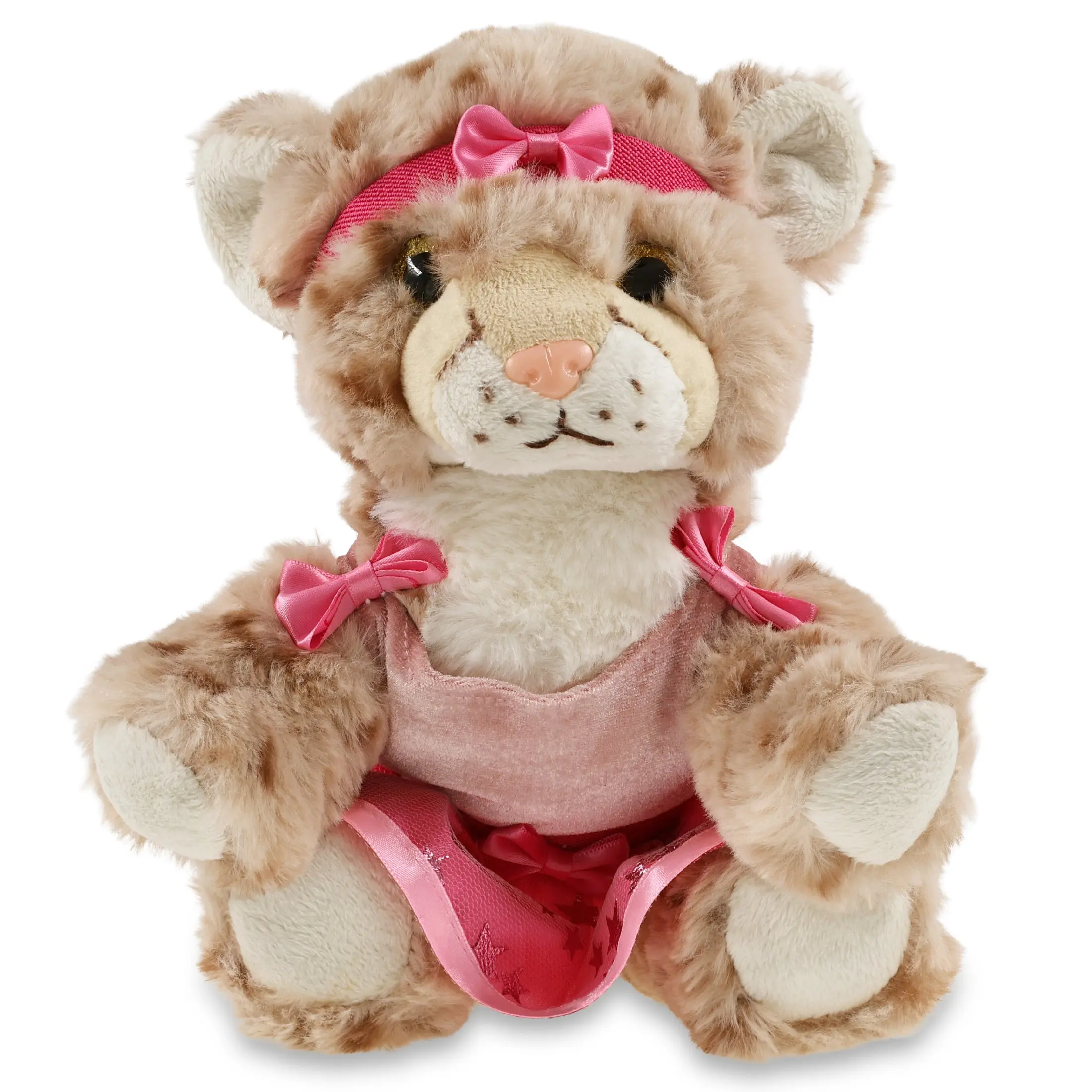 SUPER SOFT PLUSH - SQUAT CHEETAH 8.5 INCH WITH BALLERINA DRESS UP