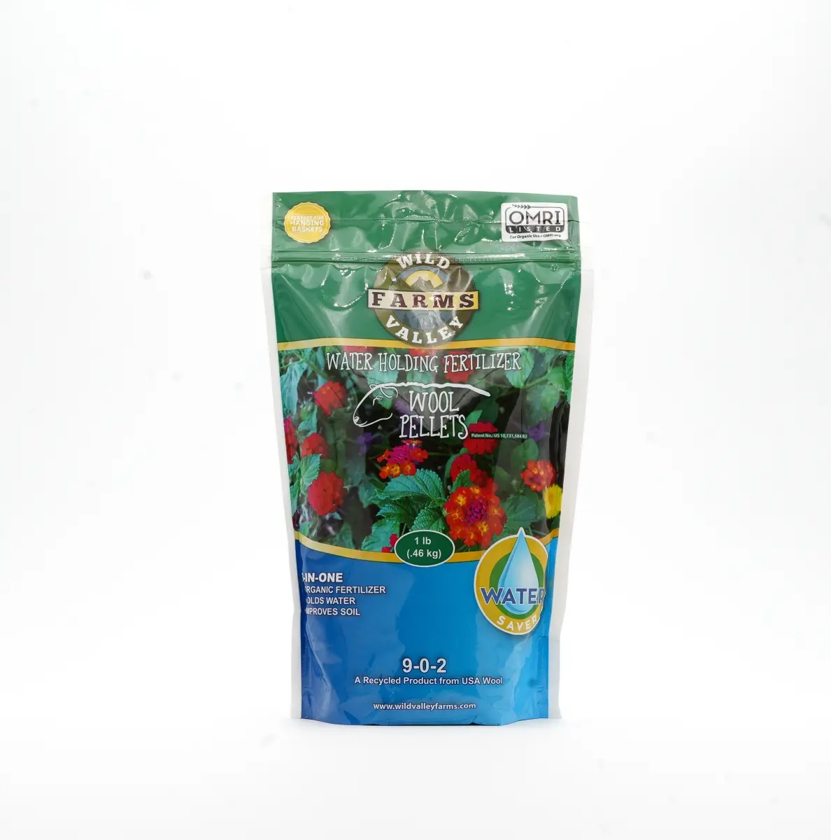 Wild Valley Farms WP16 Wild Valley Farms 1lb Bag of Wool Pellets - Case of 12