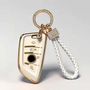 for BMW Key Fob Cover, Blade TPU Key Shell Case for BMW 2 4 5 6 7 Series X1 X2 X3 X4 X5 X6 M M8 M7 M6 M5 M4 M3 M2 M1 430i 340i 840i 2015-2023 Key Protector with Keychain