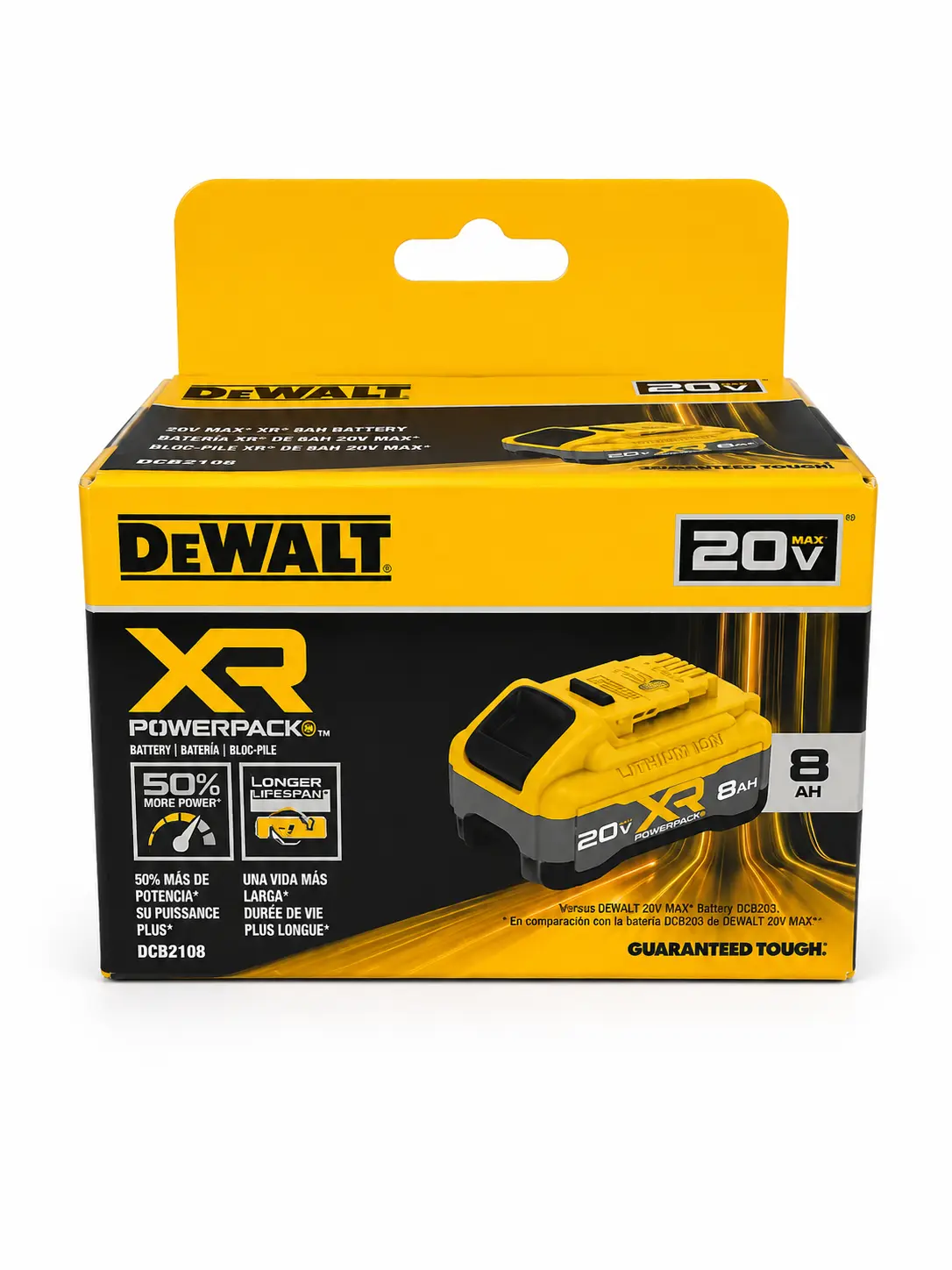 DEWALT DCB2108 20V MAX XR POWERPACK 8Ah Lithium-Ion Battery – High Capacity