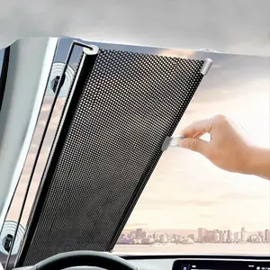 Car Sunshade Curtain with Automatic Roll-Up, One-Click Extendable Car Window, UV Protection, Heat Insulation, Privacy Curtains