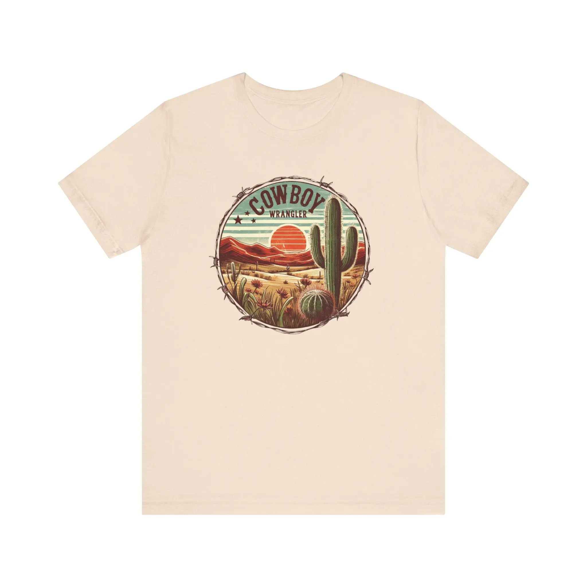 Cowboy Wrangler Shirt Texas Shirt Country Music Shirt Menswear Soft Cotton Short Sleeve Crew Neck Unisex Casual Classic Jersey Tee
