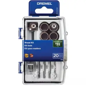 Dremel Wood Working Rotary Tool Accessory Kit (20-Piece) - Includes Accessories for Woodworking Projects