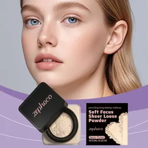 Matte Finish Translucent Loose Powder Series (6g), Fine & Lightweight, Breathable, Natural Fresh Look, Setting Powder, Makeup Essential