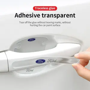 4/8pcs Car Accessories, Car Door Bowl Transparent Anti-collision Protector Strip Stickers For Ford Focus 2 3 4 MK2 MK3 MK4 ST F150 Mondeo Fiesta Fusion Ranger Mustang Shelby Kuga Edge Explorer Ecosport Transit Escape