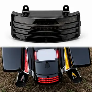 Red LED Tri-Bar Fender Tail Light for Harley Road King Special Street Glide 2014-2018