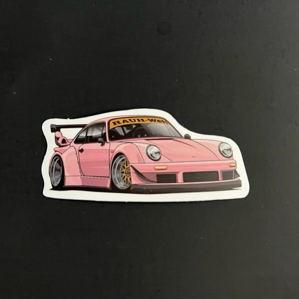 JDM RWB Porsche Pink Premium High Quality Sticker