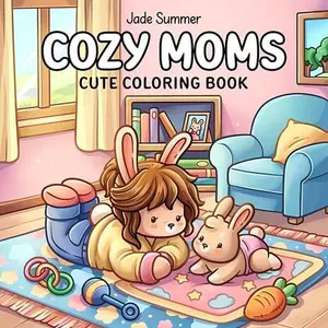 Cozy Moms: Cute Coloring Book for Adults and Teens with Adorable Characters and Heartwarming Family Moments for Relaxation