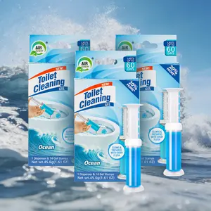 Air Fusion Bathroom Odor Control Toilet Gel Stamps, 1.6 Oz Dispenser, Freshens with Every Flush, 3 Pack