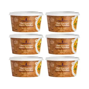 Northern Thai Coconut Curry Noodles (Khao Soi) Bundle - Pack of 6 | Rich, Creamy & Sweet with Aromatic Spices – Ready-to-Eat Instant Bowl Noodles – 9.88 oz Each