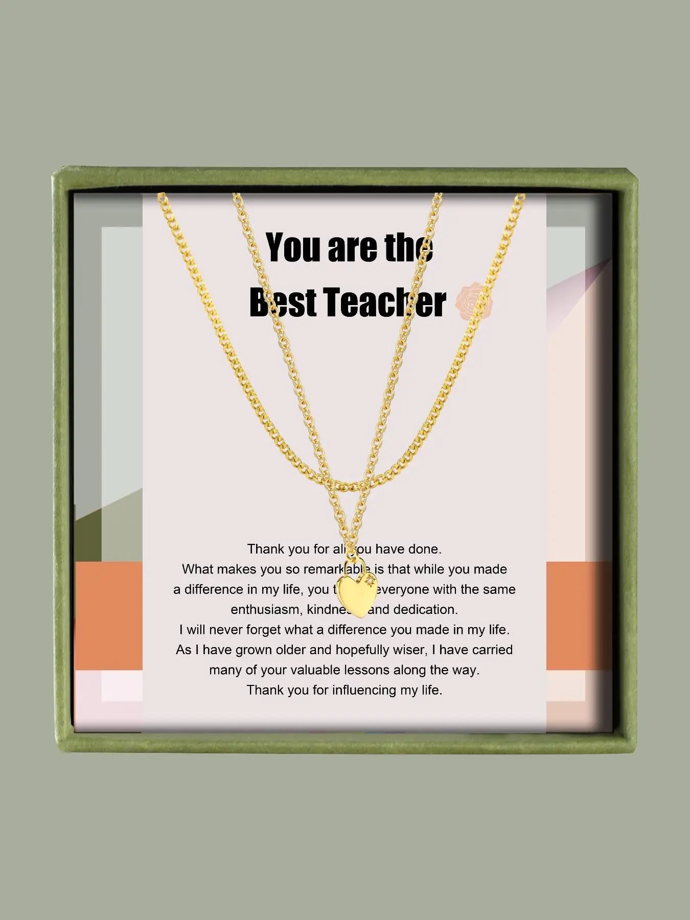 Heart Shaped Pendant Necklace with Box & Greeting Card, Elegant Rhinestone Decor Necklace for Women, Fashion Jewelry for Party, Daily Decor, Trendy All-match & Exquisite Jewelry for Birthday Gift