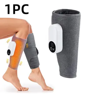 1PC Linen Breathable Airbag Calf Massager, 3 Intensity & 3 Heat Levels, Bottom-Up Pressure Kneading, Leg Soreness Relief Therapy Device for Home Long Standing
