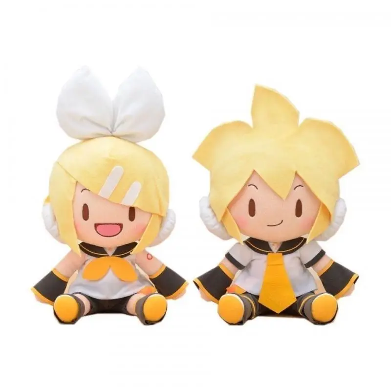 Plush Doll Hatsune Miku Anime Decorate Ragdoll Stuffed Animals Portable Girl Gift Toy Figures Rin Kagamine Len Kagamine Cute