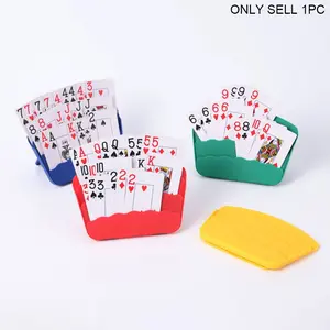Playing Cards Holders Stands Decks w/Foldable Tabletop Stand, 3 Layers Design for Poker UNO Cards, Playing Card Accessories