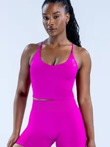 Women's Seamless Sleeveless Tank Top, Soft Elastic Fitness Vest for Gym Running Daily Sports Cycling, Casual Plain Design