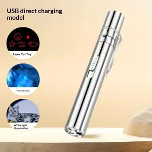 Interactive Cat Toy Auto Laser Wand for Bored Kittens USB Rechargeable Exercise Toy with Safe Infrared Light Versatile Patterns Great for Indoor Cats