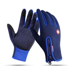 Men's Waterproof Windproof Touch Screen Gloves - Fleece Lined Solid Color Sports Gloves for Hiking, Running, Outdoor Activities & Everyday Comfort